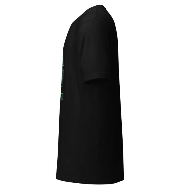 Local Green - Unisex Black Shirt Green Print - Image 2